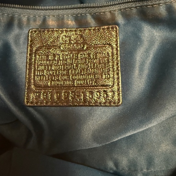 Coach Madison Satchel Black With Dust bag Blue Interior - Picture 4 of 11